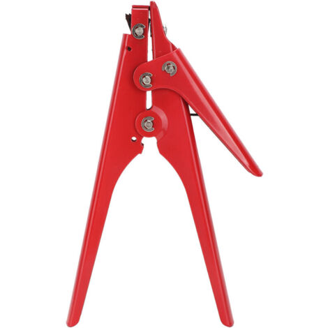 Pistolet à attaches de câbles en nylon portable, outil de serrage et coupe ajustable pour attaches plastiques, rouge
