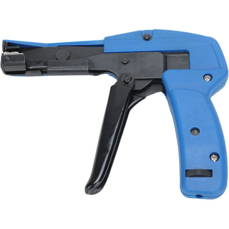 Pistolet à attaches en acier moulé pour coupe nette, outil de serrage pour câbles nylon avec poignée acier.
