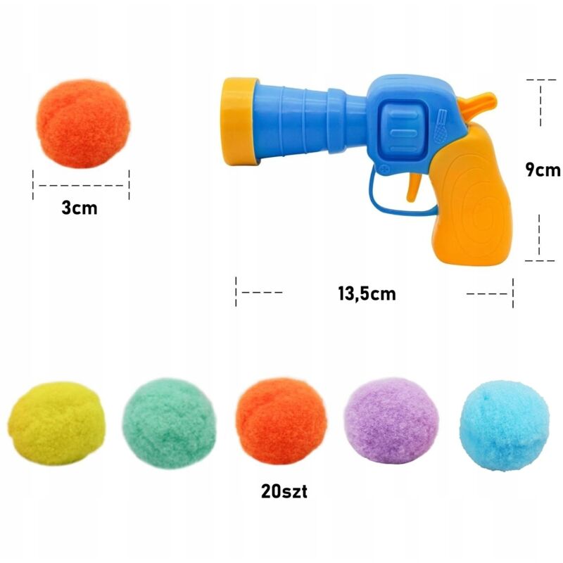 PISTOLET À BALLES EN PELUCHE Jouet pour chat BALLES 20