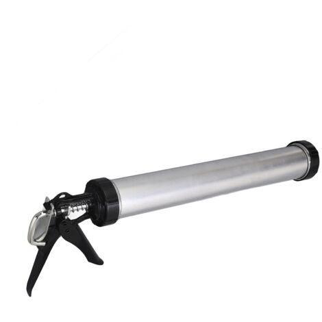 Pistolet à calfeutrer en silicone avec tube en aluminium (1 pièce), capacité de 600 ml, fourni avec 10 embouts.