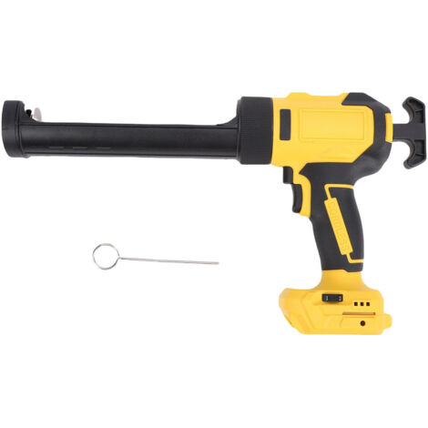 Pistolet à calfeutrer sans fil adapté à la batterie DCB180 DCB200 Calfeutrage électrique à rétraction automatique réglable à 6 vitesses avec lumière LED Compatible avec les cartouches de 10 oz/300 ml