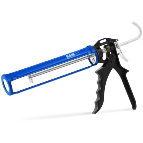 Pistolet À Cartouche Mécanique Vide Pour Mastics Silicones Ergonomique 229 mm - Noir, Blanc, Argent