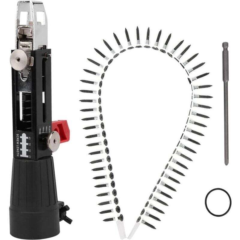 Image of Pistolet À Clous Automatique Avec Chaîne Pour Perceuse Visseuse Placo Outil De Travail Du Bois