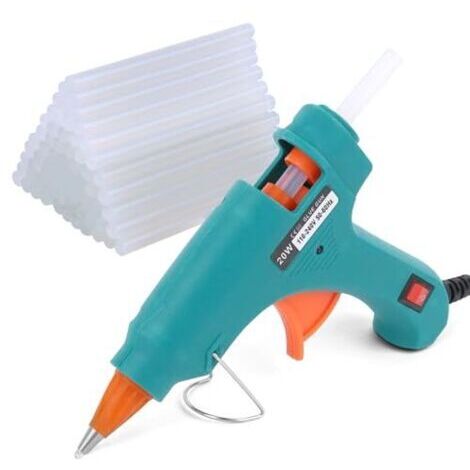 Pistolet à Colle Chaude, 60pcs 7mm100mm Bâtons de Colle & Sûr Pistolet à Colle 20W, Pistolet A Colle Chaude pour Réparation, Artisanat, DIY, Maison, Bricolage