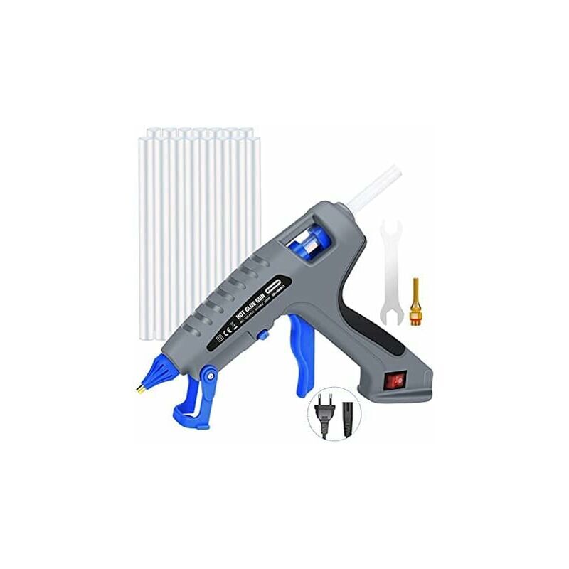 Nazalus-Vente chaude-Pistolet à Colle Chaude Pistolet en silicon de 200 w, avec 15 pièces de 19 cm de contrôle de température automatique industriel