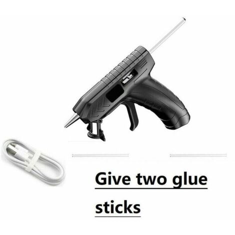 Pistolet à colle thermofusible sans fil 3.6V, rechargeable par USB, haute température, idéal pour les réparations et bricolages à domicile.