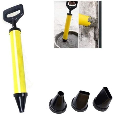 Pistolet à Coulis de Ciment, Pistolet à Joints pour Mortier, Ensemble de Pistolet à Mortier, avec 4 Buses, pour Mortier et Coulis.