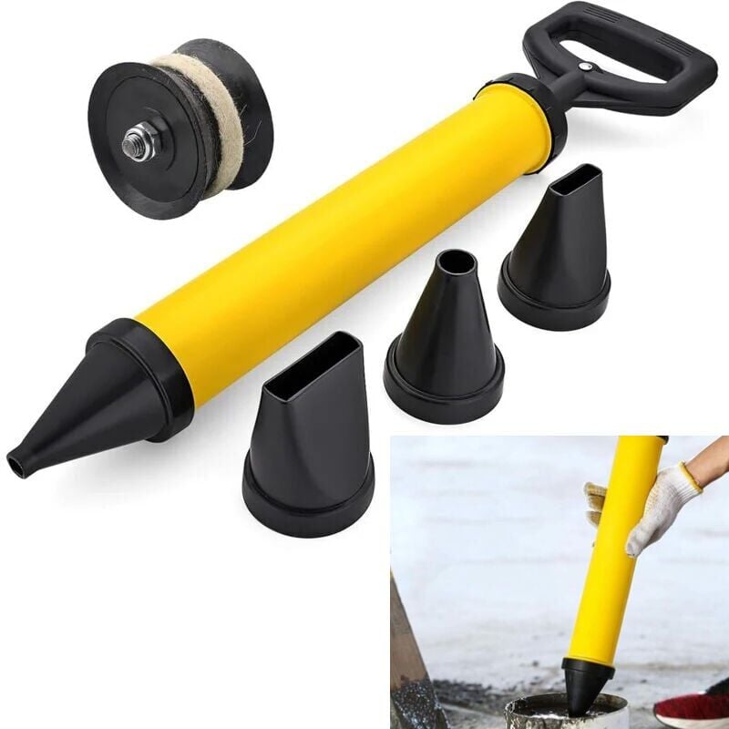 SNQ - Pistolet à Coulis de Ciment Pistolet à joints pour mortier - Pompe à mortier manuelle avec 4 buses -Autre accessoire du maçon- Pistolet à