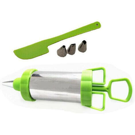 Pistolet à crème en acier inoxydable Injecteur de Cupcake/Ensemble de glaage de décoration
