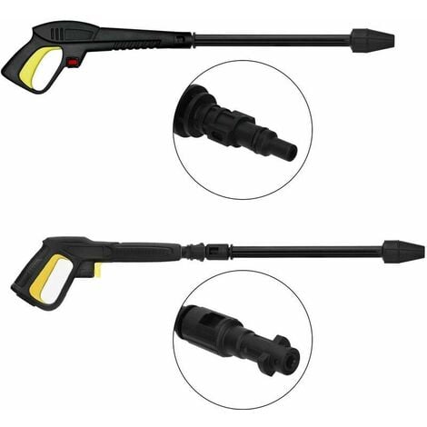 Pistolet à eau haute pression avec lance à jet variable et lance rotative, compatible avec les nettoyeurs haute pression Lavor -