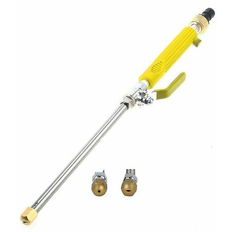 Pistolet à eau haute pression Pistolet à eau en métal Lave-auto haute pression Outils de lavage de voiture Jardin (Jaune)