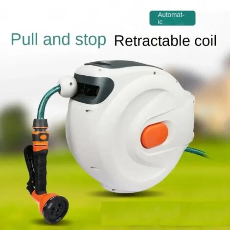 Pistolet à eau haute pression pour jardin tuyau de lavage de voiture enrouleur de tuyau auto-rétractable