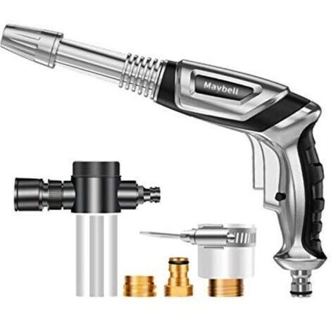 Pistolet à eau haute pression pour tuyau d'arrosage, pulvérisateur de lavage de voiture en mousse avec buse de bouteille de 100 ml