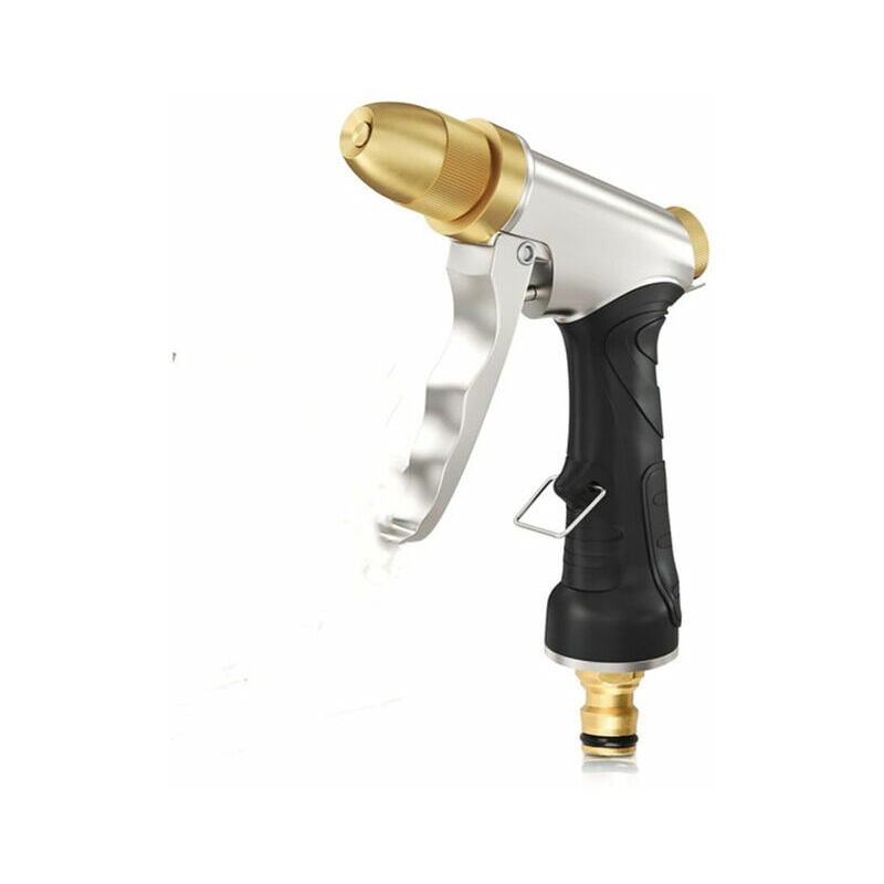 Tigrezy - Pistolet à eau haute pression tout en métal pistolet à jet d'eau en cuivre pulvérisateur de lavage de voiture jardin pelouse irrigation