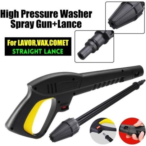 Pistolet à eau lavage haute pression pour LAVOR/VAX/COMET - noir + jaune - max 120 bar
