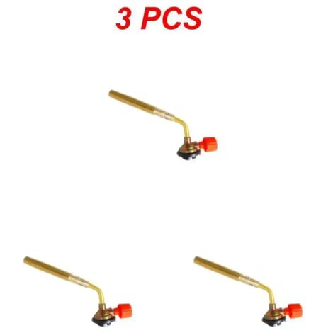 Pistolet à gaz portable avec tête de pulvérisation, brûleur à gaz de soudage haute température, torche à gaz, accessoire pour équipements de chauffage de camping, barbecue et réchauds portables