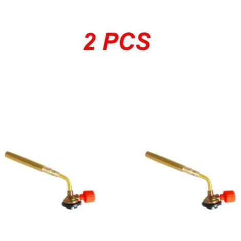 Pistolet à gaz portable avec tête de pulvérisation, brûleur à gaz de soudage haute température, torche à gaz, accessoire pour équipements de chauffage de camping, barbecue et réchauds portables