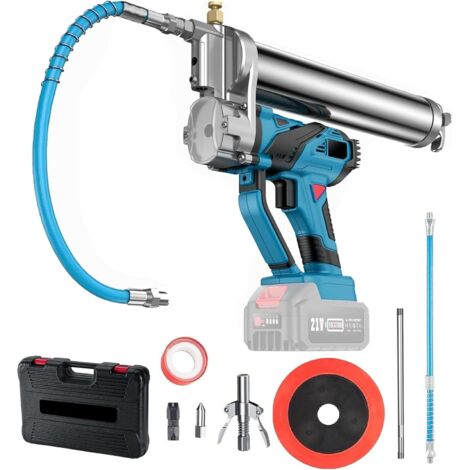 Pistolet à graisse à batterie, pistolet à graisse 10000 PSI, pistolet à graisse électrique à batterie, compatible avec batterie au lithium Makita 18V, tuyau de 45 cm et raccord rapide (batterie non in