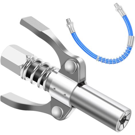 Pistolet à Graisse à Double Poignée - Verrouillage Rapide, Tuyau 30cm, Buse Incluse, Lubrification Précise