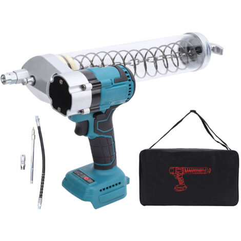 Pistolet à graisse électrique rechargeable au lithium, pistolet à graisse au lithium, graisseur automatique double usage, compatible avec les connecteurs de batterie Makita