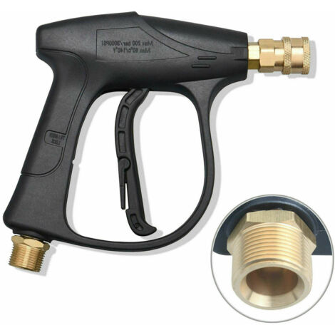 Pistolet à jet d'eau haute pression 3000 psi avec raccord rapide 1/4, nettoyeur de voiture, pistolet à pompe de jardin, double usage pour le jardinage et le lavage de voiture.