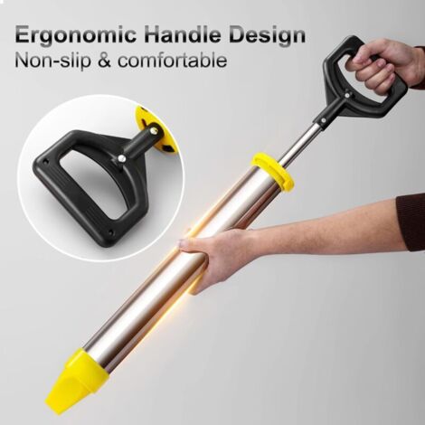 Pistolet à jointoiement en acier inoxydable, pistolet à calfeutrer réutilisable avec 5 buses, outils de calfeutrage parfaits pour le jointoiement, l'étanchéité et le remplissage des joints