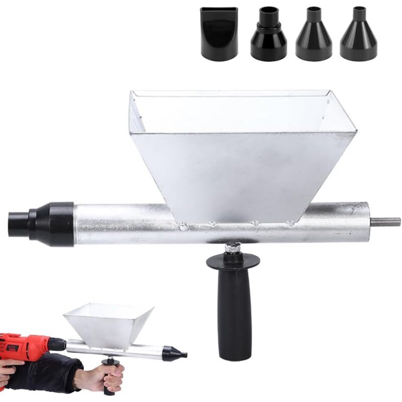 Ineasicer - Pistolet à Joints Électrique pour Mortier, Pistolets à Calfeutrer avec 4 Buses, Pistolet Ciment Électrique, Jointoyeuse pour le