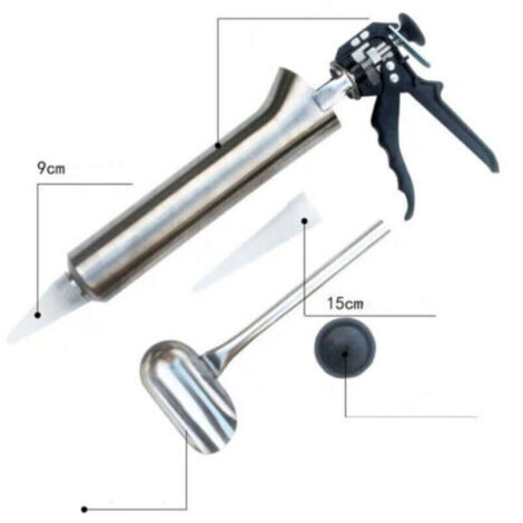 Pistolet à Joints En Acier Inoxydable pour Pointes de Calfeutrage - Outil pour Briques Et Carrelages - Outil de Bricolage