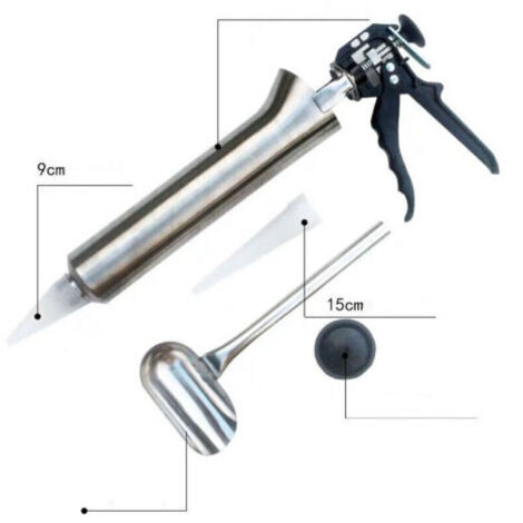 Pistolet à Joints En Acier Inoxydable pour Pointes de Calfeutrage - Outil pour Briques Et Carrelages - Outil de Bricolage