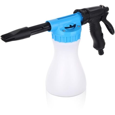 Pistolet à mousse de neige - 900 ml - Réglable - Pour nettoyage de voiture - Outil d'arrosage de jardin universel - Pulvérisateur de mousse pour voiture, maison, lavage de jardin