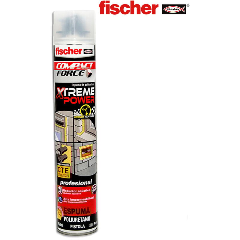 Fischer - Mousse pu Xtreme Power, pistolet, 750ml 53436