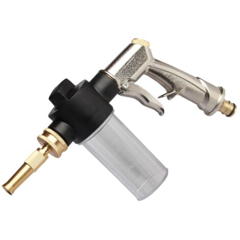 Pistolet à mousse pour lavage de voiture avec réservoir de savon de 100 ml et embout de tuyau d'arrosage pour le jardinage-AquaForge