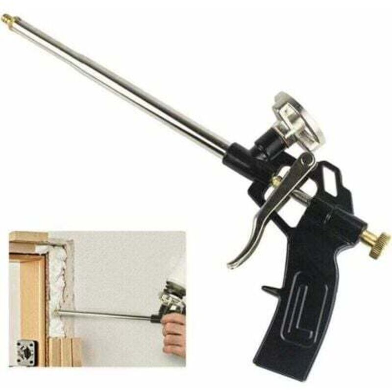 Dpzo - Pistolet à mousse, professionnel à expansion, pistolet à mousse en polyuréthane robuste, pistolet à calfeutrer manuel