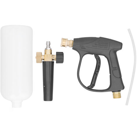 Pistolet à Mousse Réglable avec Embout Laiton Anti-Fuites 33oz 1/4in pour Nettoyeur Haute Pression Lavage Auto
