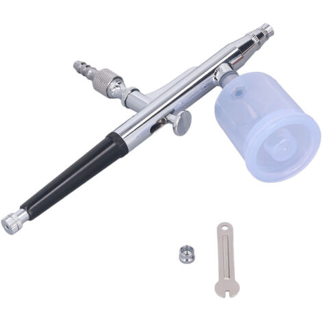 Pistolet à Peinture Airbrush Kit 10L 30Mpa avec Buse Ajustable 0.2-0.3mm en Acier Inoxydable pour Aérographie