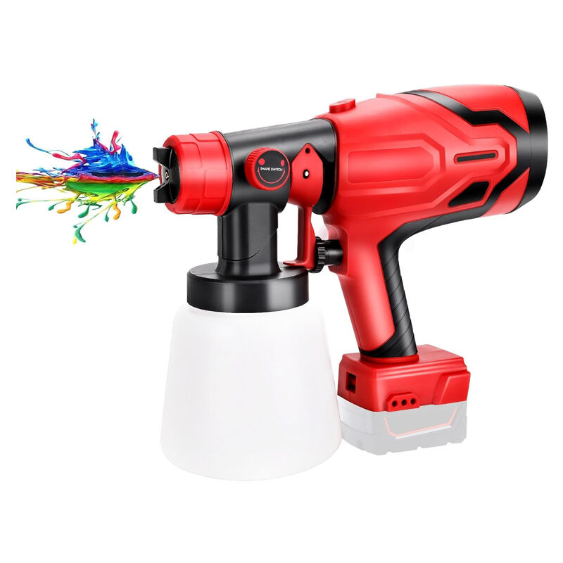 Sjqka - Pistolet a Peinture, Batterie système de pulvérisation Compatible avec Milwaukee M18 avec raccords de Nettoyage et de soufflage