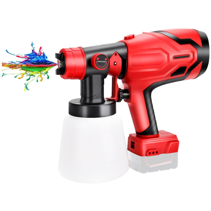 Sjqka - Pistolet a Peinture, Batterie système de pulvérisation Compatible avec Milwaukee M18 avec raccords de Nettoyage et de soufflage