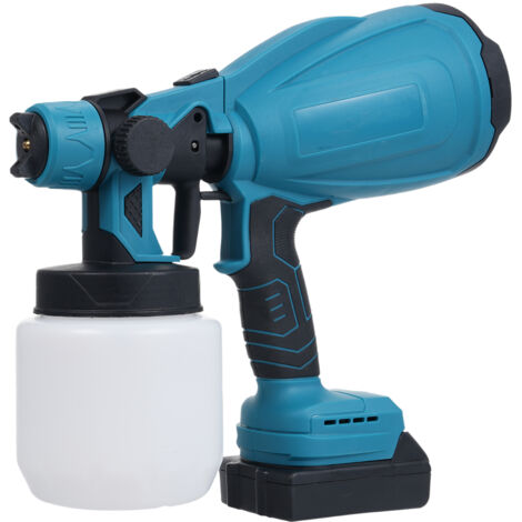 Pistolet à peinture électrique 210 W pour peinture à l'eau, 3 modes de pulvérisation, outil de peinture équipé d'un réservoir de 800 ml, livré avec 4 buses en cuivre