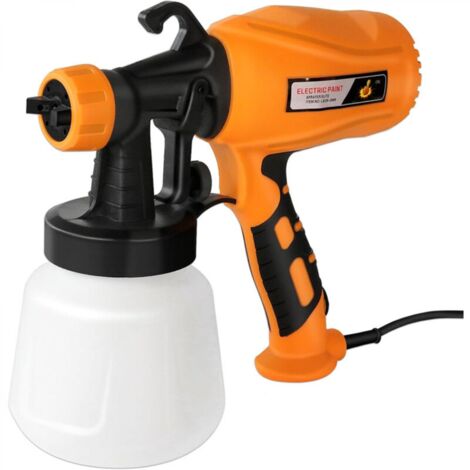 Pistolet à peinture électrique, 500W HVLP, 900ML, facile à nettoyer, pulvérisateur de peinture pour murs, plafonds et clôtures