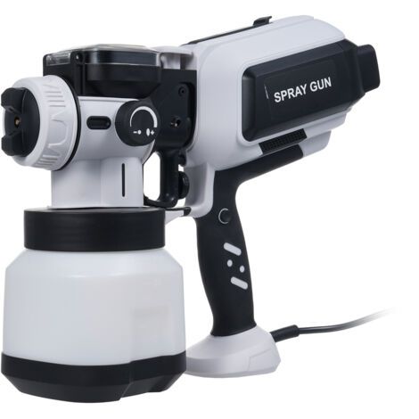 Pistolet à peinture électrique avec réglage du débit, 1 200 ml, 650 W, éclairage LED, 3 buses interchangeables (1,0 mm, 1,8 mm, 2,5 mm) pour voitures, meubles, clôtures et murs