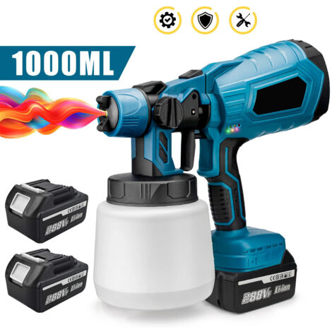 Pistolet à peinture électrique portable pour usage domestique, multifonctionnel, atomiseur haute pression, batterie au lithium