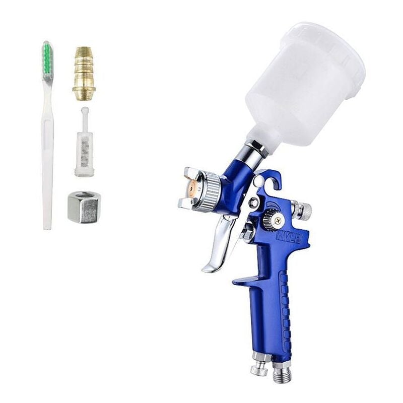Coocheer - Pistolet à peinture hvlp 100 ml, buse en cuivre de 2,0 mm avec régulateur de pression d'air pour la pulvérisation de revêtement de surface