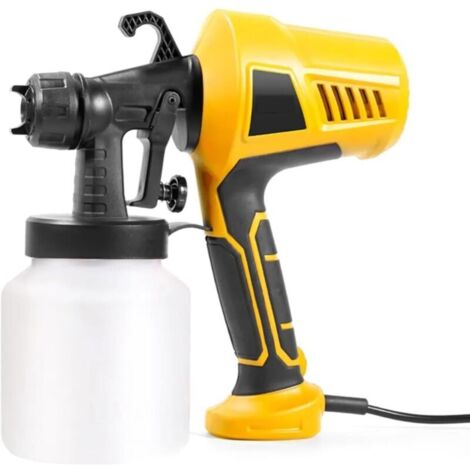 Pistolet à Peinture HVLP 500W, Pulvérisateur Électrique 800ML, Débit 1000ML/Min,3 Modes,pour Intérieur et Extérieur de Maison, Armoires, Clôtures, Plafonds