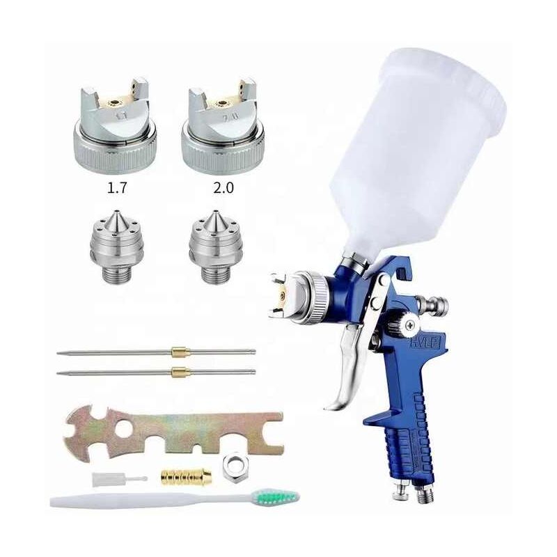 Pistolet A Peinture HVLP H-827P - Pistolet Peinture Professionnel, Pistolet de Peinture carrosserie avec Godet de 600 ML et buse en Acier Inoxydable