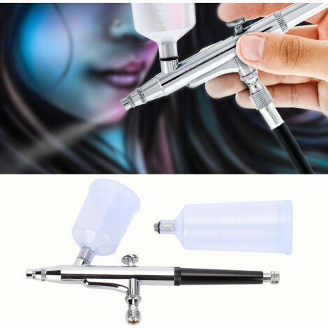 Pistolet à peinture pneumatique double pot pour maquillage et art des ongles T131