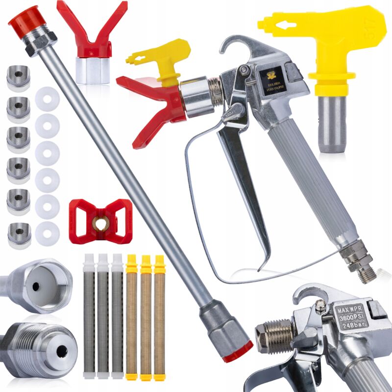 Pistola di verniciatura per unità con ugello 517 + set di accessori vol.1