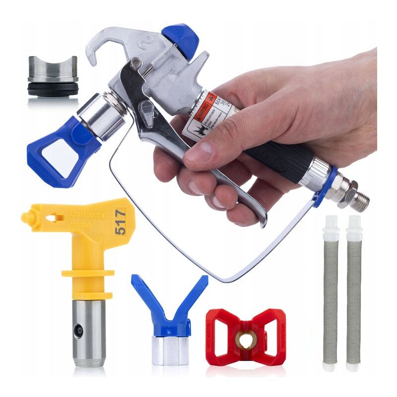 Pistola di verniciatura Rosfix per l'unità con copertura PM-RUS01 UltraSpray + Ugello di verniciatura Rosfix Ultra Spray 517 + 2x Filtro a dito