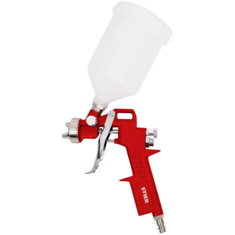 Pistolet à peinture STIER SP-Basic+, avec godet à gravité de 600 ml, régulation progressive de l'air et de la quantité, appareil de pulvérisation à peinture, pulvérisateur à peinture, pistolet
