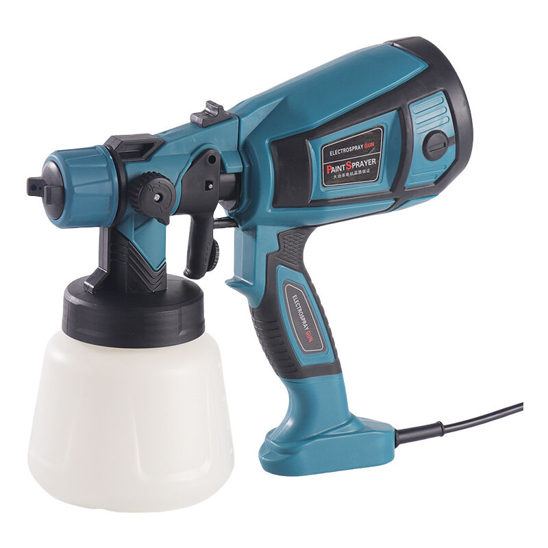 Pistolet a Peinture,850W HVLP Pistolet à Peinture Électrique,4 Buses en cuivre et 3 Motifs, réservoir de 1400 ML, pour Intérieur et Extérieur de
