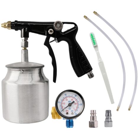 Pistolet à pulvérisation sous-Coureur, Pistolet à pulvérisation Automobile de 1000 ML avec Tasse d'alimentation d'aspiration pour de revêtement lit lit Camion, sous-Couche